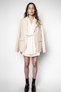 Mister Wool jacket - Women's beige organic wool suit jacket.