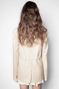 Mister Wool jacket - Women's beige organic wool suit jacket.