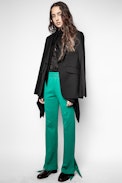 Date Wool Jacket - Women's black wool suit jacket.