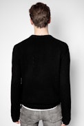 Pullover Raphael - Schwarzer Herrenpullover