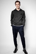 Clay Sweater - Men's gray hooded sweater