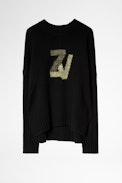 Malta ZV Mérinos Sweater - Women’s black merino wool sweater.