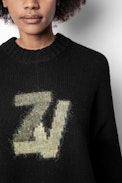Malta ZV Mérinos Sweater - Women’s black merino wool sweater.