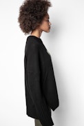 Malta ZV Mérinos Sweater - Women’s black merino wool sweater.