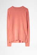 Cici Patch Cachemire Sweater - Women’s navy blue cashmere sweater.
