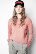 Cici Patch Cachemire Sweater - Women’s navy blue cashmere sweater.