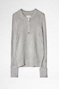 Liena Cachemire Sweater - Women’s gray recycled cashmere sweater.