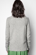 Liena Cachemire Sweater - Women’s gray recycled cashmere sweater.