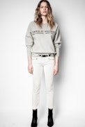 Sudadera Upper ZV Address - Sudadera gris de algodón para orgánico para mujer.