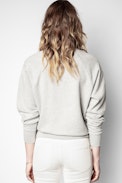 Sudadera Upper ZV Address - Sudadera gris de algodón para orgánico para mujer.