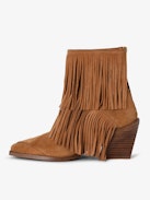 Cara Suede Ankle Boots - Fringed suede ankle boots.