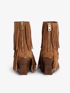 Cara Suede Ankle Boots - Fringed suede ankle boots.