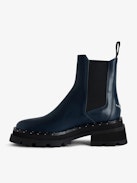 Bottines Chelsea Ride - Bottines chelsea en cuir lisse semi-brillant bleu marine signature ailes.