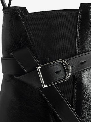 Tyler Ankle Boots - Vintage-effect leather ankle boots adorned with a signature buckle.