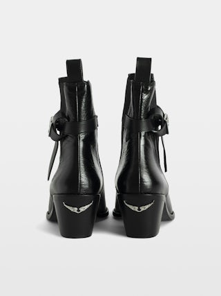Tyler Ankle Boots - Vintage-effect leather ankle boots adorned with a signature buckle.