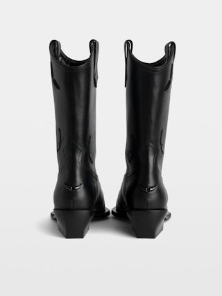 Botas Cara - Botas western de piel con alas bordadas.