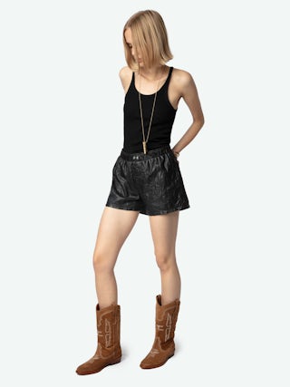 Suede Western Tex Boots - Camargaise boots in embroidered suede leather.