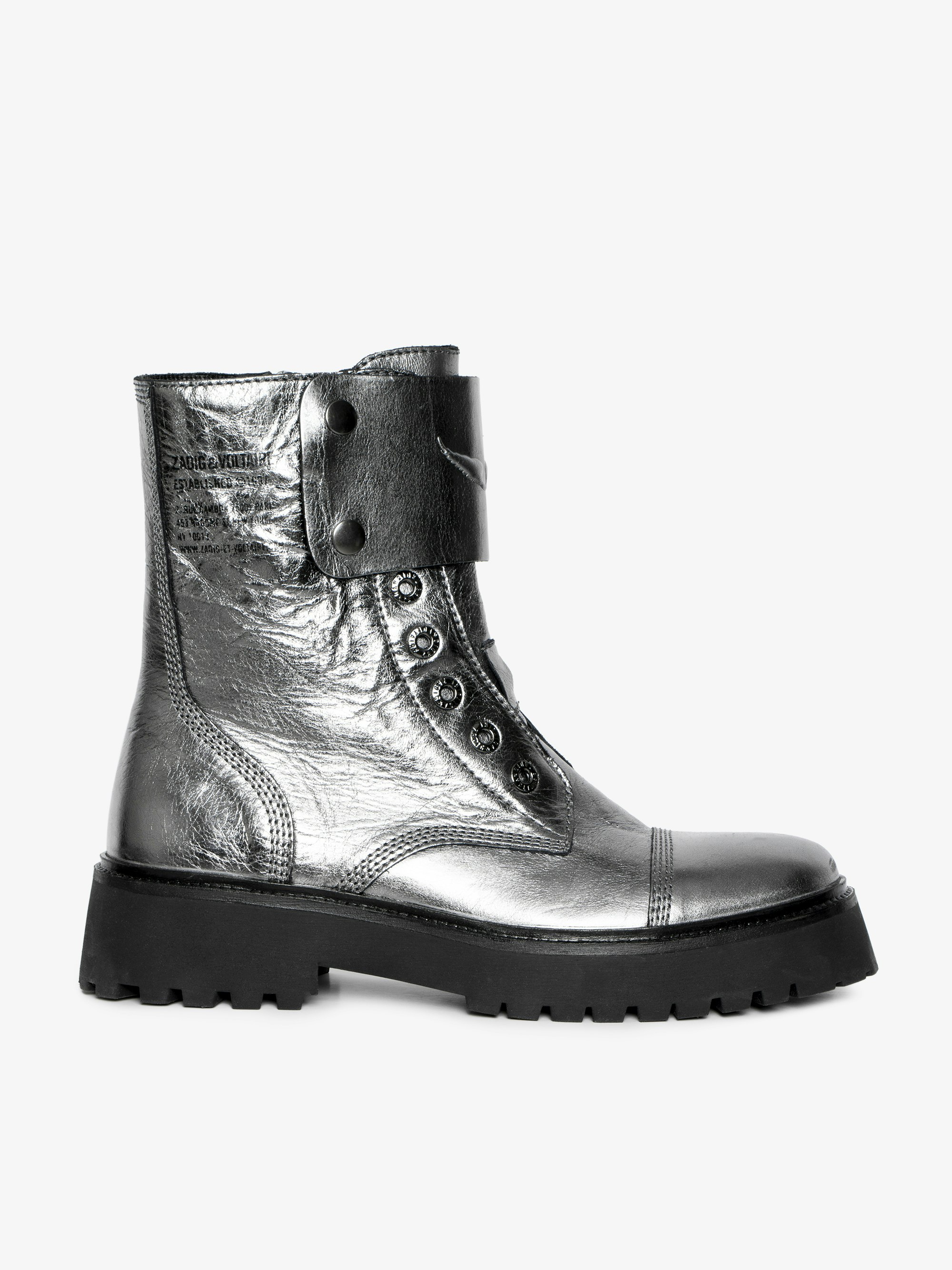 Joe Fast Vintage Metal Ankle Boots - Trouser-effect boots in vintage-inspired leather.