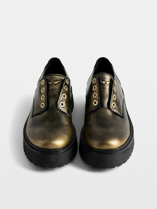 Derbies Joe Derby - Schnürlose Derby-Schuhe aus Brush-Off-Leder.