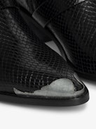 Bottines Tylow Wild Mirror - Bottines en cuir effet python ornées de boucles signées et de pointes métalliques en forme d'ailes.