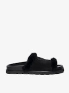 Teddy Bare Shearling Mules - Open mules in suede and shearling adorned with signature embroideries and fitted with comfortable anatomical soles.