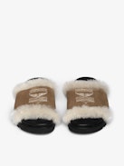 Teddy Bare Shearling Mules - Open mules in suede and shearling adorned with signature embroideries and featuring comfortable anatomical soles.