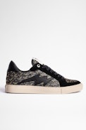 Sneaker ZV1747 Metal Monogram - Damen-Sneaker aus Glattleder und Jacquard-Canvas ZV Street