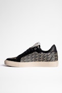 Sneaker ZV1747 Metal Monogram - Damen-Sneaker aus Glattleder und Jacquard-Canvas ZV Street