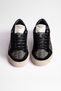 Sneaker ZV1747 Metal Monogram - Damen-Sneaker aus Glattleder und Jacquard-Canvas ZV Street