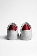 ZV1747 sneakers Leather - Women's white leather trainers with lightning bolt patches