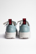 Blaze Sneakers Leather - Women's sky blue leather sneakers with thick white soles