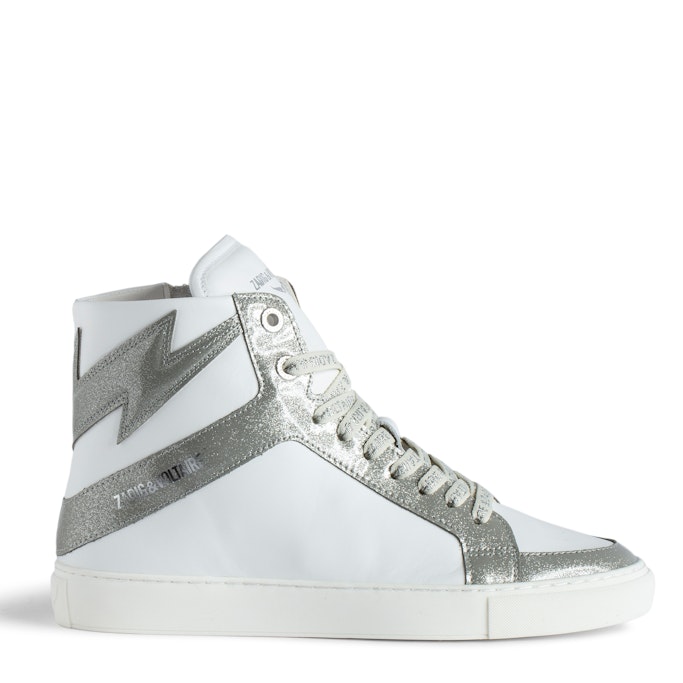 Sneakers Montantes Zv1747 High Flash Infinity Patent Silver - Taille 37 - Zadig & Voltaire - Modalova