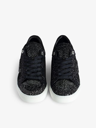 ZV1747 La Flash Low-Top Trainers - Low-top trainers in mixed suede leather with lightning detail.