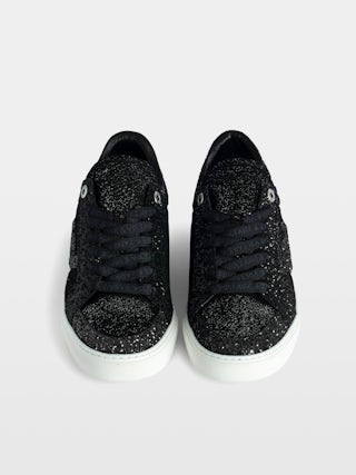 ZV1747 La Flash Low-Top Trainers - Low-top trainers in mixed suede leather with lightning detail.