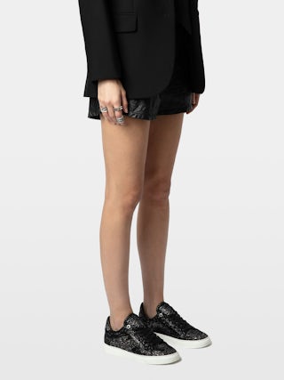 ZV1747 La Flash Low-Top Trainers - Low-top trainers in mixed suede leather with lightning detail.