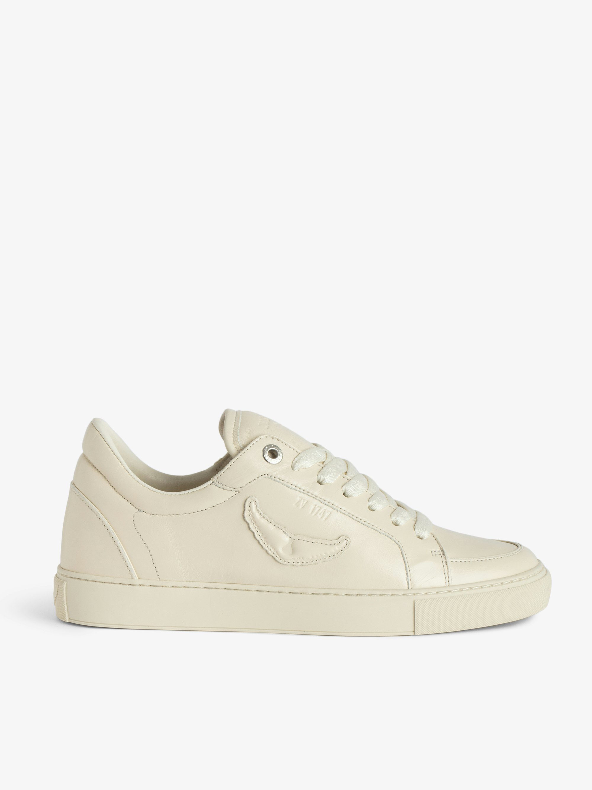 Low-Top Fly On Trainers - Vintage-effect leather low-top sneakers with embossed wings.