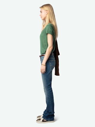 Low-Top Fly On Sneakers - Low-top sneakers in a mix of leopard-effect leather and crinkled leather with embossed wings.