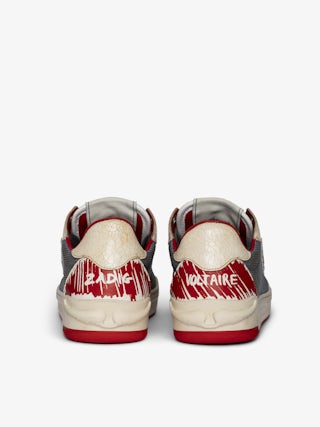 Trainers Basses Fly Wings Used - Low-top trainers in a mix of leather and fabric with a worn effect, adorned with embossed wings.