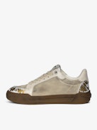 Basses Fly Wings Cracked Sneakers - Low-top sneakers in a mix of worn and cracked leather with embossed wings.