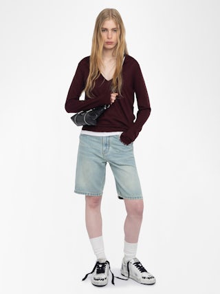 Basses Fly Wings Sneakers - Low-top sneakers in worn-effect leather with embossed wings.