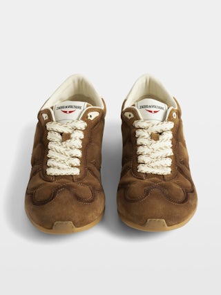 ZV Dance Trainers - Low-top leather trainers with western cut-out.