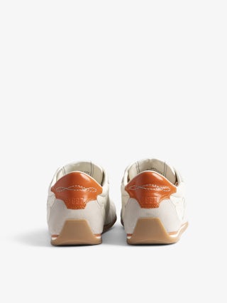 ZV Vintage Dance Sneakers - Low-top crinkled-effect leather sneakers with western cutouts.