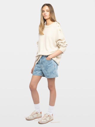 Sneakers ZV Dance Vintage - Baskets basses en cuir effet froissé avec découpes western.