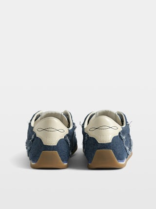 Trainers ZV Dance - Low-top sneakers in denim-effect textile with raw edges and western-style cutouts.