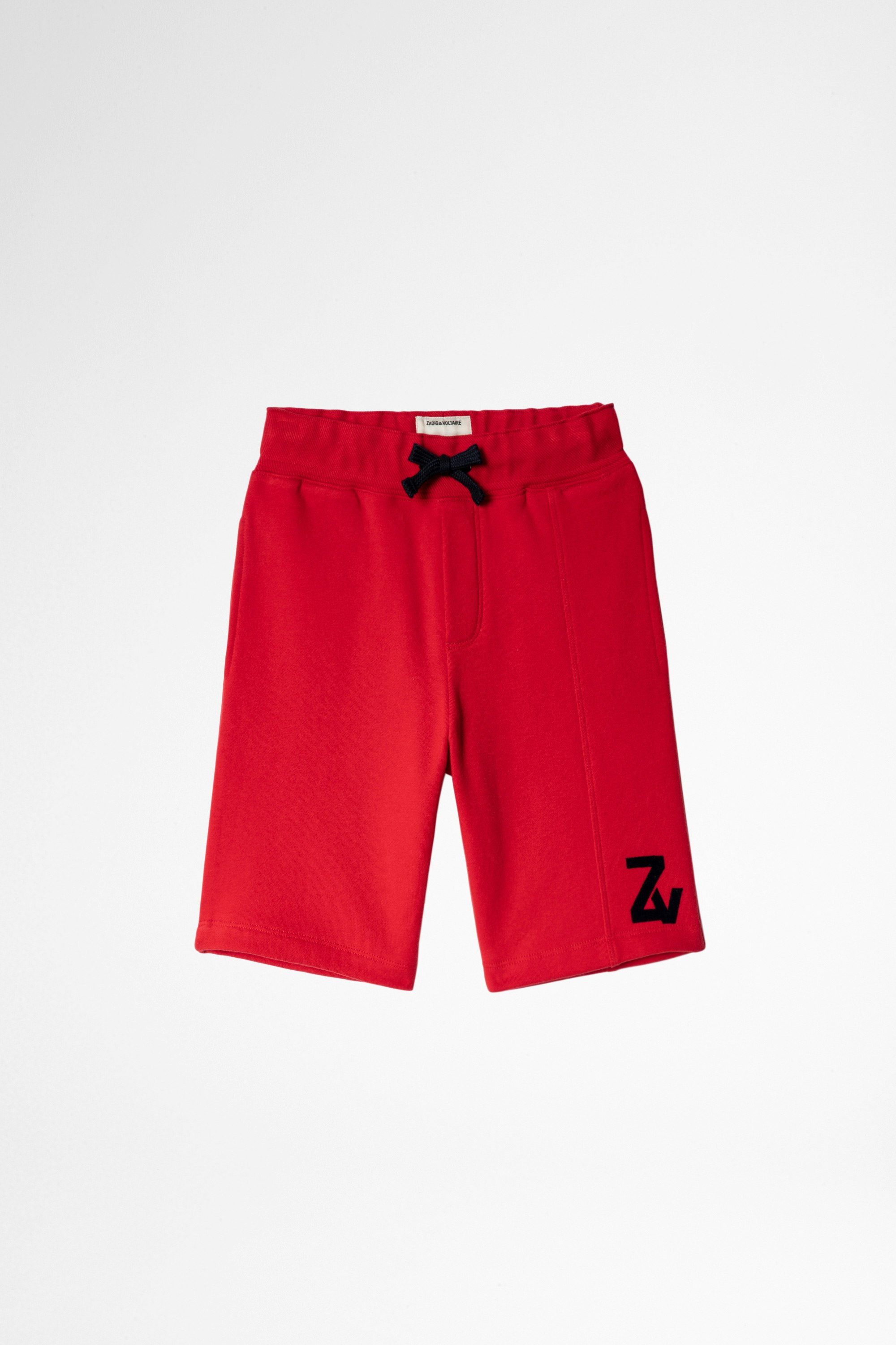 Hildana Children's ドレス Children's cotton Bermuda shorts in red