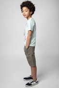 Lucas Kids' Bermudas - Kids' khaki cotton Bermuda shorts