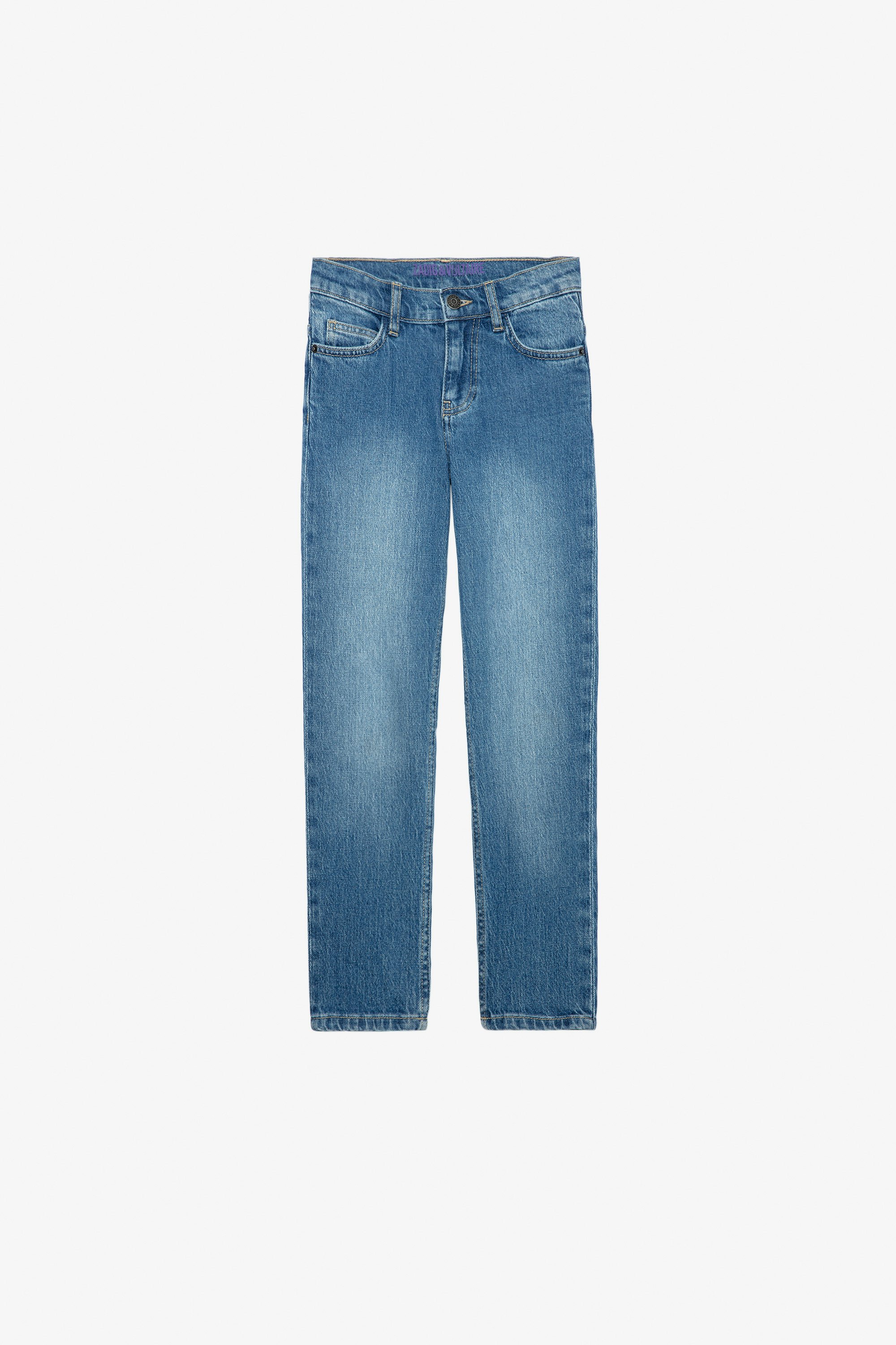 Boys’ Sean Jeans Boys’ straight leg faded blue denim jeans.