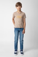 Boys’ Sean Jeans - Boys’ straight leg faded blue denim jeans.