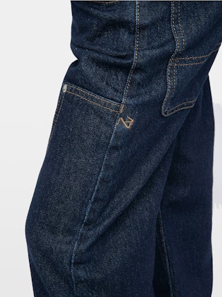Theo Boy's Jeans - Wide-leg jeans with contrasting topstitching.