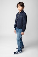 Charlie Boys’ Jacket - Boys’ plain navy blue reversible jacket with camouflage print and ZV embroidery.
